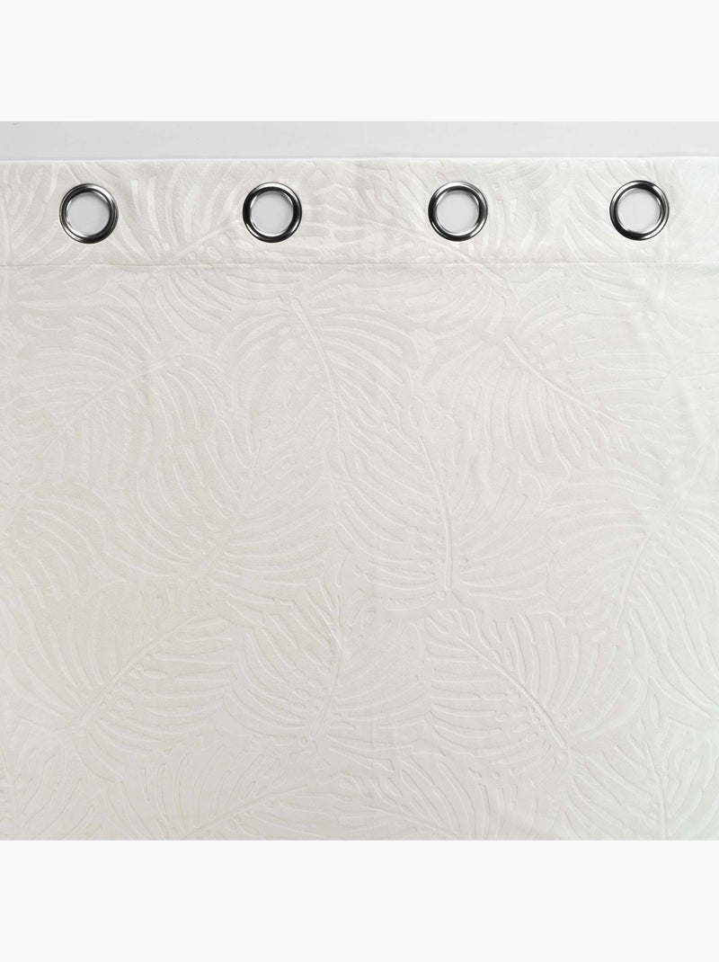 Lot de 4 Rideaux Occultants à Œillets - Velours relief Beige naturel - Kiabi