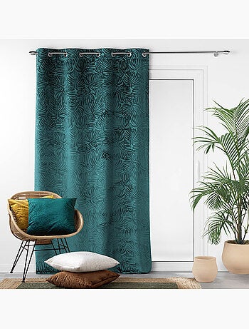 Lot de 4 Rideaux Occultants à Œillets - Velours relief