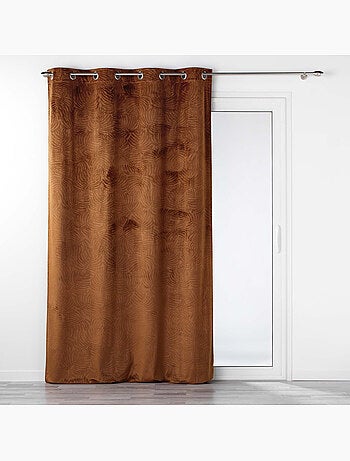 Lot de 4 Rideaux Occultants à Œillets - Velours relief