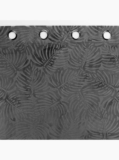 Lot de 4 Rideaux Occultants à Œillets - Velours relief - Kiabi