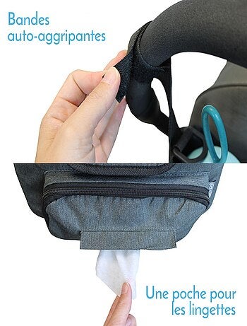Lot de 4 sacs à langer, de rangement pour poussette - Monsieur Bébé