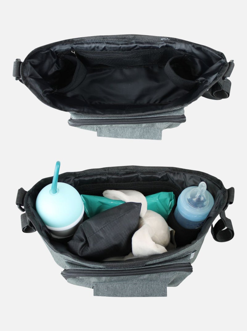 Lot de 4 sacs à langer, de rangement pour poussette - Monsieur Bébé Gris - Kiabi
