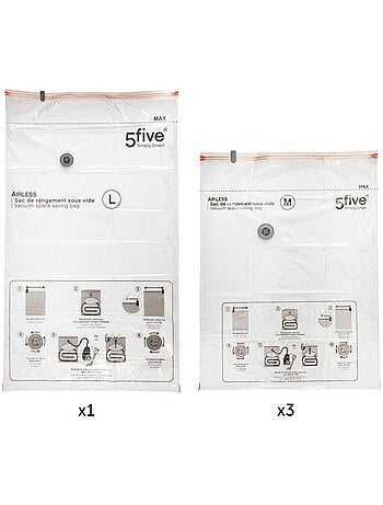 Lot de 4 sacs compresseurs lairless
