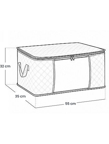 Lot de 4 sacs de rangement pliable pour vêtements, linge de maison avec poignées - vivezen
