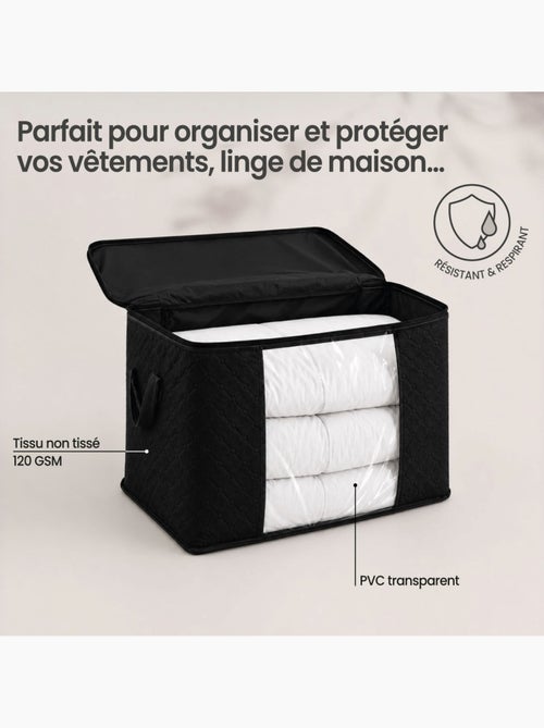 Lot de 4 sacs de rangement pliable pour vêtements, linge de maison avec poignées - vivezen - Kiabi Lot de 4 sacs de rangement pliable pour vêtements, linge de maison avec poignées - vivezen - Kiabi