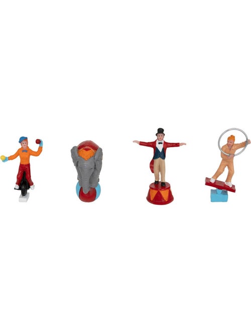 Lot de 4 santons pour village cirque h6,6 cm - Kiabi
