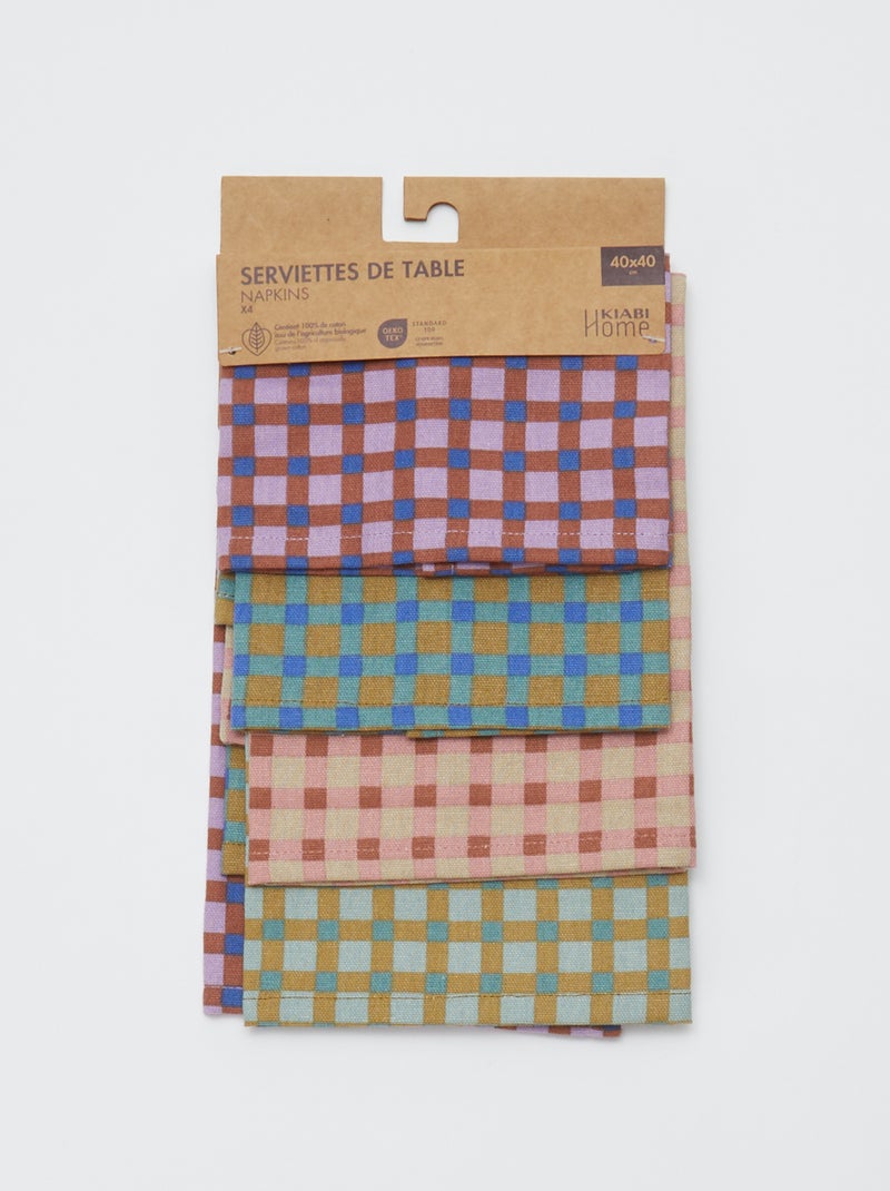 Lot de 4 serviettes de table - Kiabi Home Multicolor - Kiabi