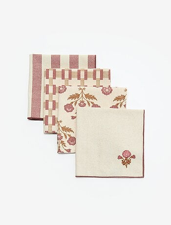 Lot de 4 serviettes de table 40 x 40 cm