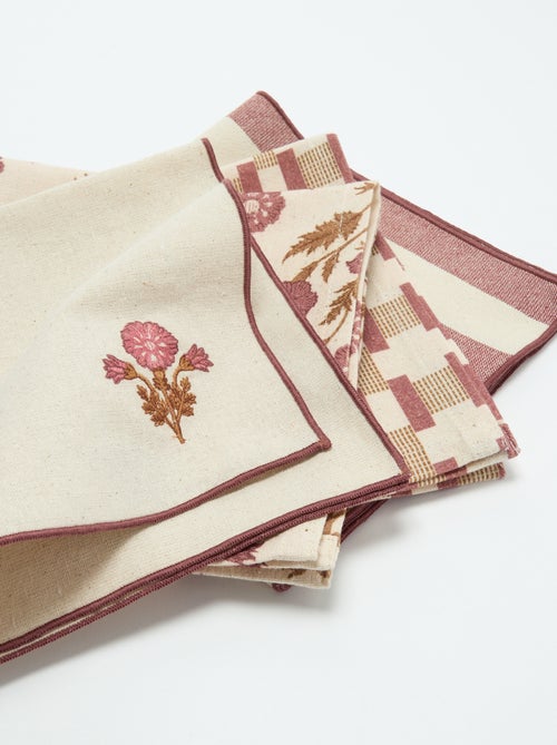 Lot de 4 serviettes de table 40 x 40 cm - Kiabi Lot de 4 serviettes de table 40 x 40 cm - Kiabi