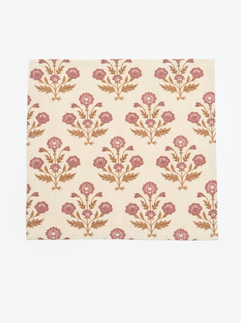Lot de 4 serviettes de table 40 x 40 cm Rose - Kiabi