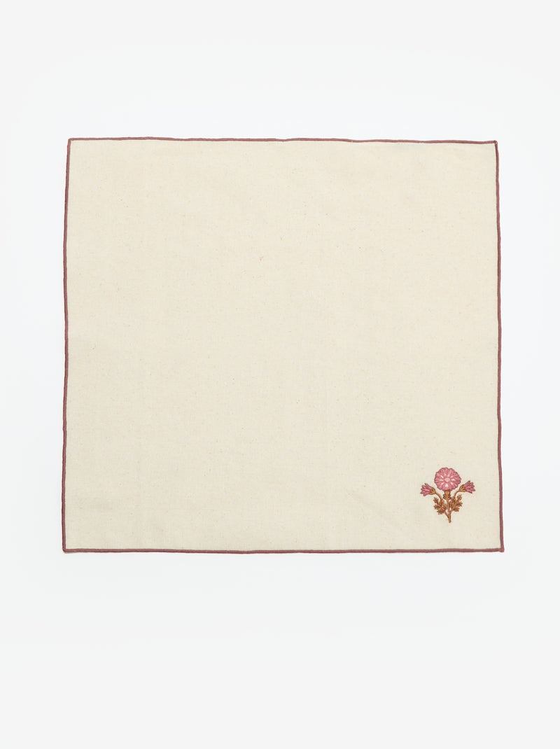 Lot de 4 serviettes de table 40 x 40 cm Rose - Kiabi