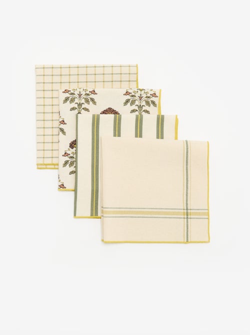 Lot de 4 serviettes de table 40 x 40 cm - Kiabi Lot de 4 serviettes de table 40 x 40 cm - Kiabi
