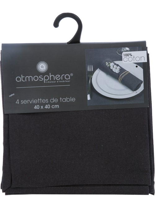 Lot de 4 serviettes de table ANJALI - Kiabi Lot de 4 serviettes de table ANJALI - Kiabi