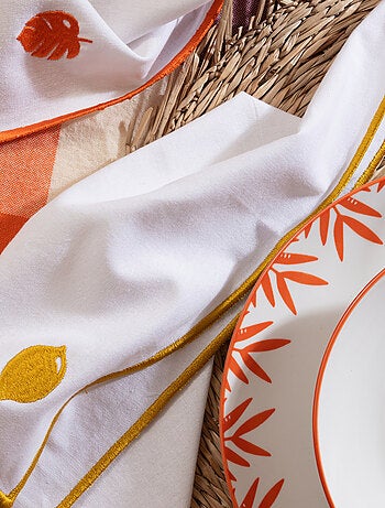 Lot de 4 serviettes de table brodées