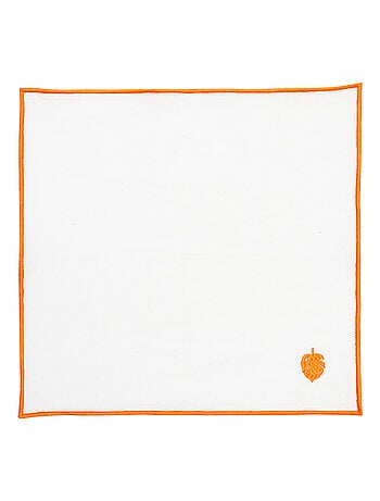 Lot de 4 serviettes de table brodées