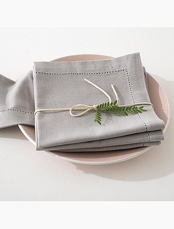 Lot de 4 serviettes de table CHAMBRAY