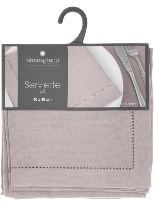 Lot de 4 serviettes de table CHAMBRAY - Kiabi Lot de 4 serviettes de table CHAMBRAY - Kiabi