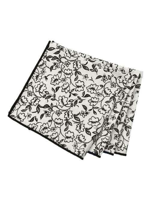 Lot de 4 serviettes de table écrues avec lignes noires LINETTE - 40 x 40 cm - Kiabi