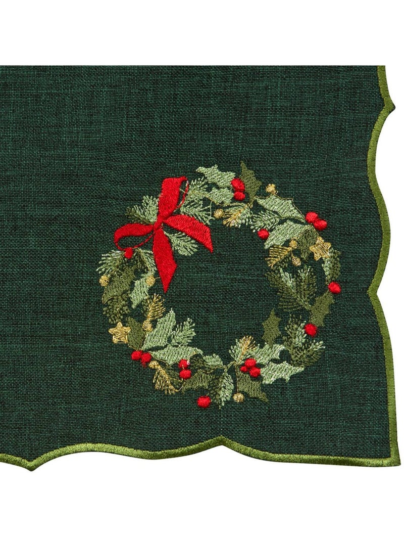Lot de 4 serviettes de table elma vertes Vert - Kiabi