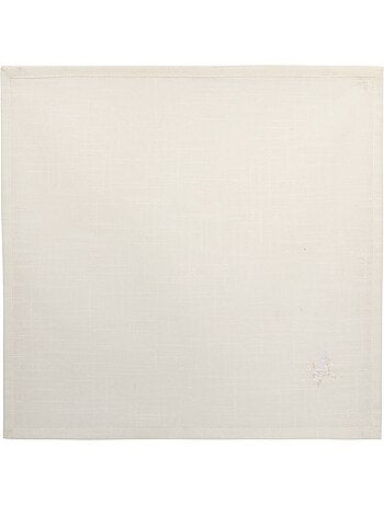 Lot de 4 serviettes de table en coton brodé JOY