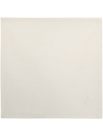 Lot de 4 serviettes de table en coton brodé JOY