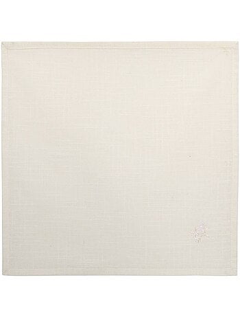 Lot de 4 serviettes de table en coton brodé JOY