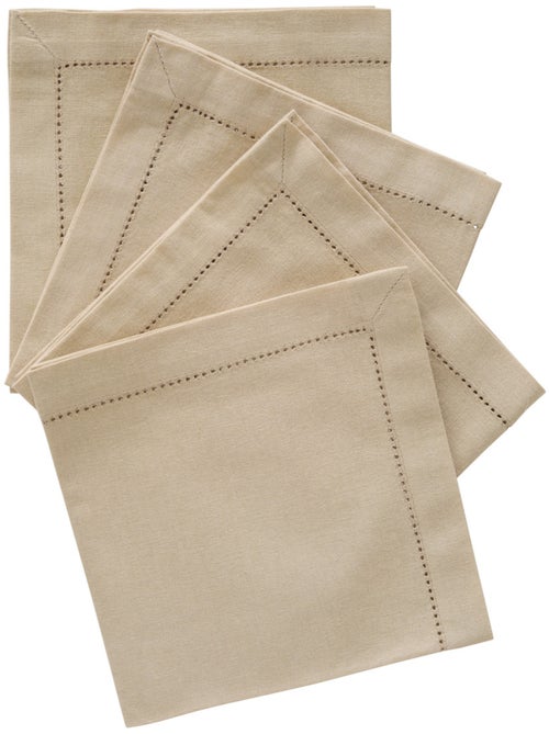 Lot de 4 serviettes de table en coton JANE - Kiabi