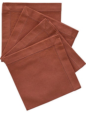 Lot de 4 serviettes de table en coton JANE