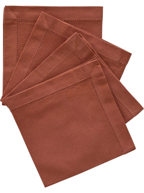 Lot de 4 serviettes de table en coton JANE - Kiabi