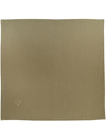 Lot de 4 serviettes de table en coton brodé joy