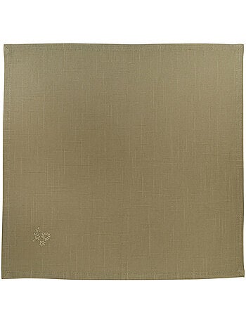 Lot de 4 serviettes de table en coton brodé joy