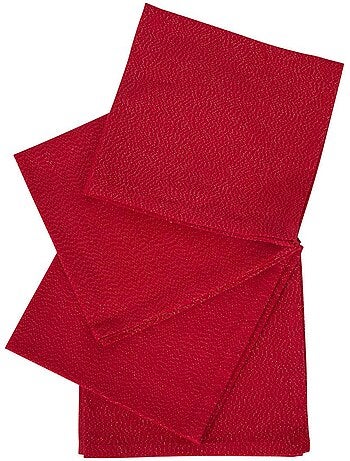 Lot de 4 serviettes de table en coton lyeka rouge