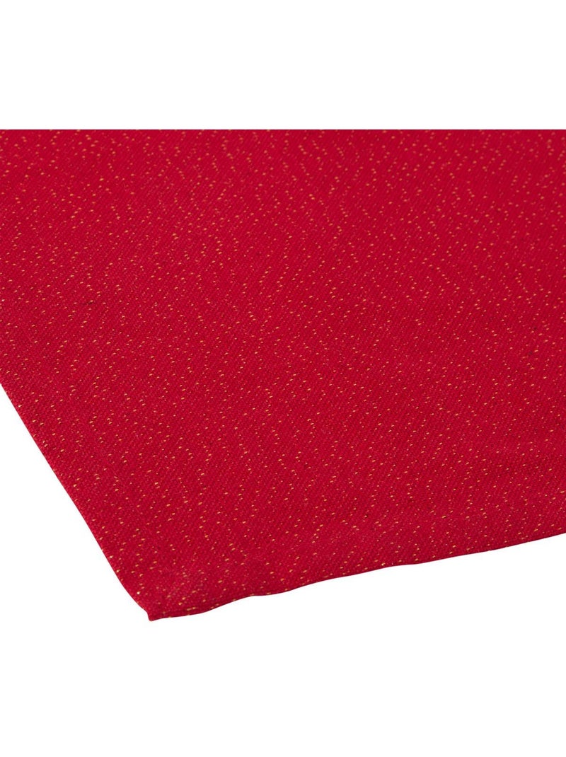 Lot de 4 serviettes de table en coton lyeka rouge Rouge - Kiabi