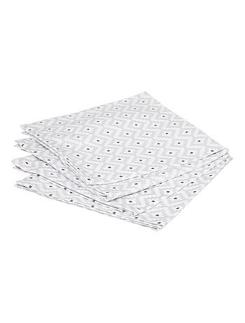Lot de 4 serviettes de table graphique