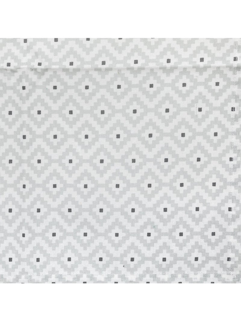 Lot de 4 Serviettes de table Graphique Gris - Kiabi