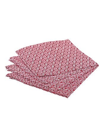 Lot de 4 serviettes de table graphique