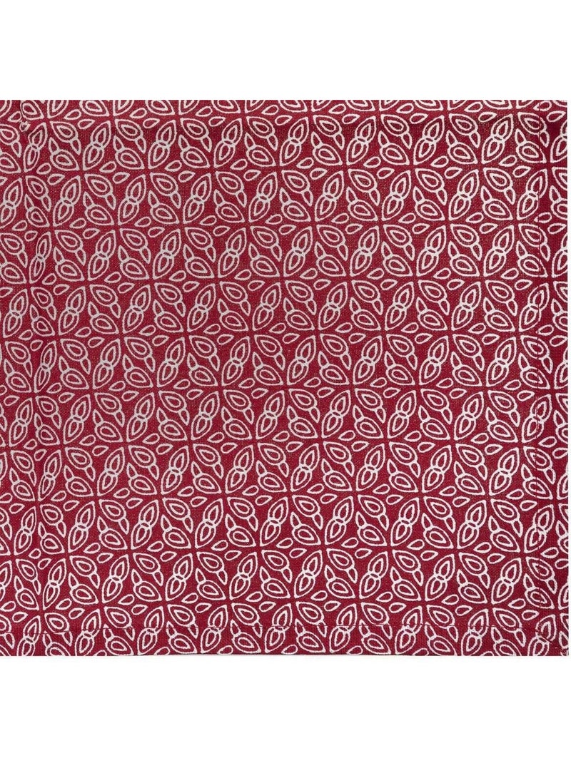 Lot de 4 Serviettes de table Graphique Rouge - Kiabi