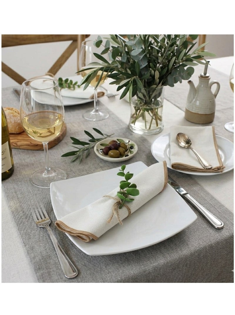 Lot de 4 Serviettes de table Linna Beige - Kiabi