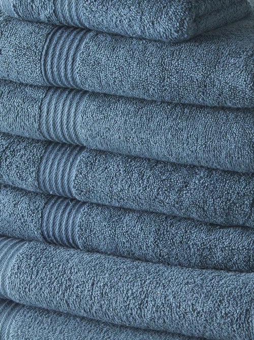 Lot de 4 serviettes invité + 4 serviettes de bain + 2 draps de bain coton uni ESSENTIAL - Kiabi