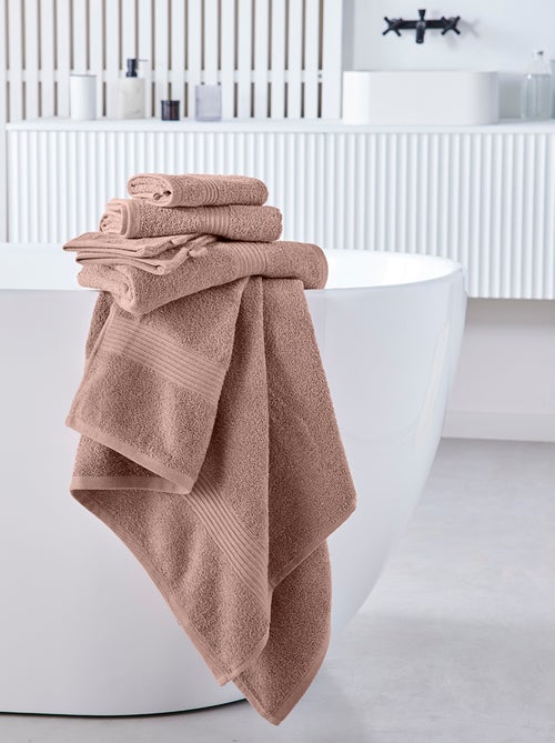 Lot de 4 serviettes invité + 4 serviettes de bain + 2 draps de bain coton uni ESSENTIAL - Kiabi