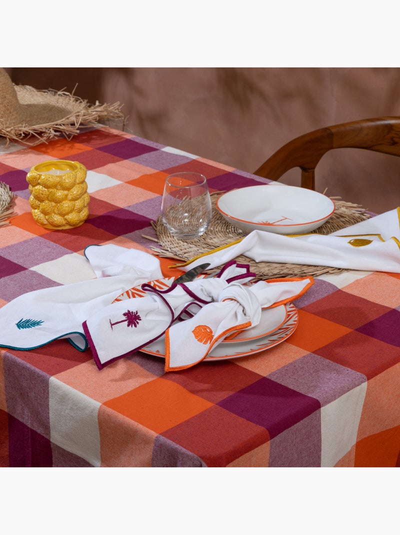 Lot de 4 serviettes YUCATAN Blanc - Kiabi