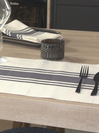 Lot de 4 sets de table à rayures d'antan