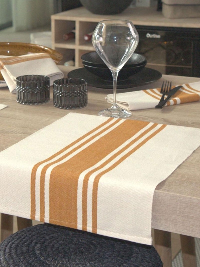 Lot De 4 Sets De Table Américains Effet Lin Vintage - 45x32 Cm Lavables