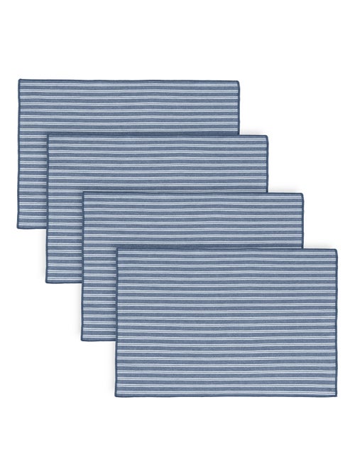 Lot de 4 sets de table coton LILI - Kiabi Lot de 4 sets de table coton LILI - Kiabi