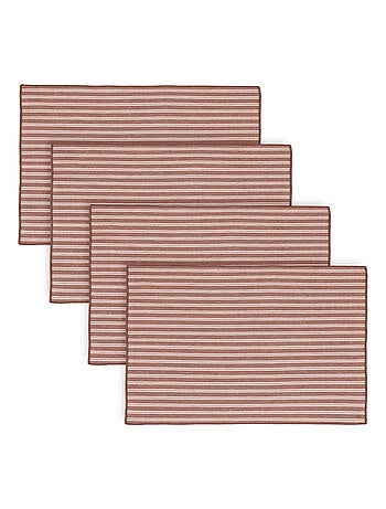 Lot de 4 sets de table coton LILI