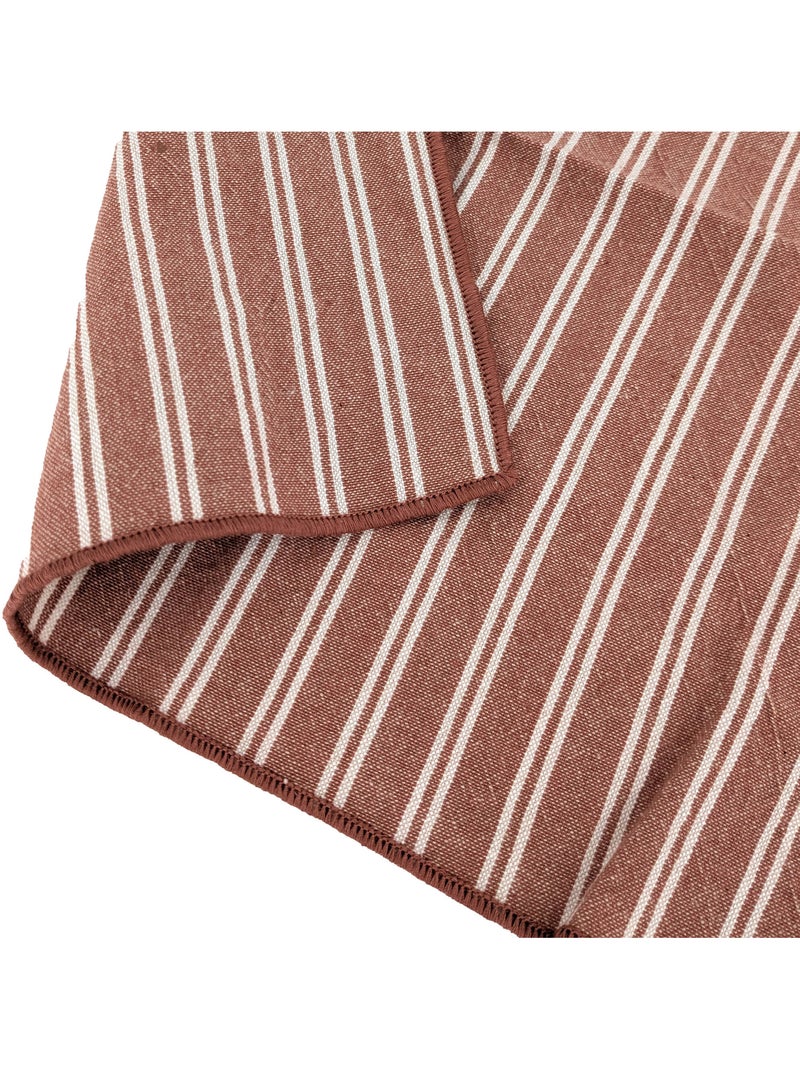 Lot de 4 sets de table coton LILI Rouge foncé - Kiabi