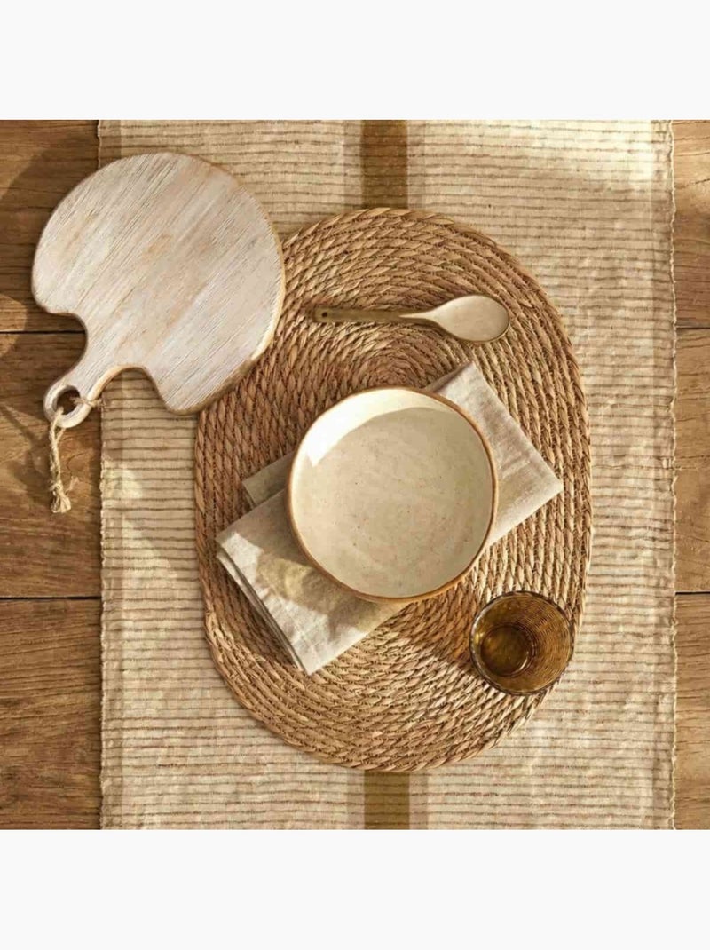 Lot de 4 sets de table ovales naturels 44x30cm Beige - Kiabi