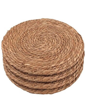 Lot de 4 sets de table ronds naturels 33cm