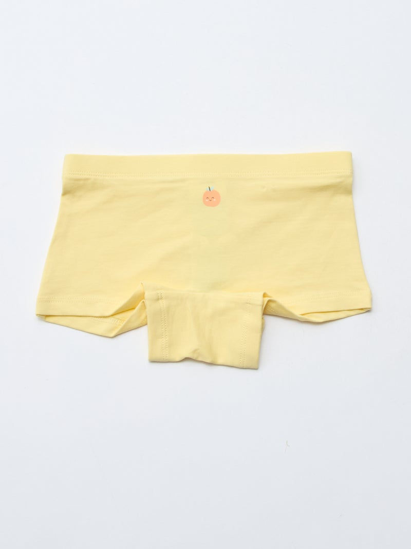 Lot de 4 shorties imprimé Jaune - Kiabi
