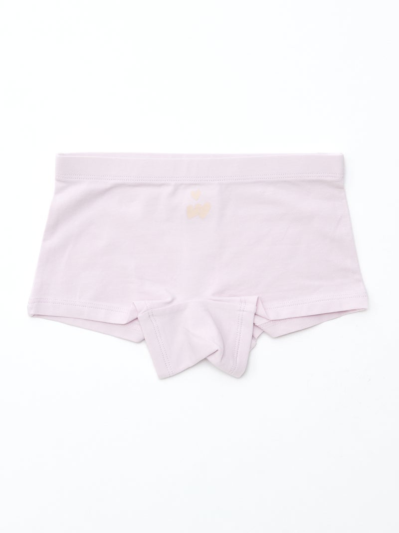 Lot de 4 shorties imprimé Violet - Kiabi